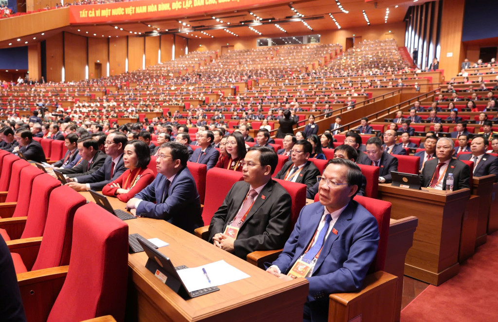 Đoàn đại biểu Đảng bộ Quốc hội dự Đại hội XIV của Đảng (Ảnh: Nhật Bắc)