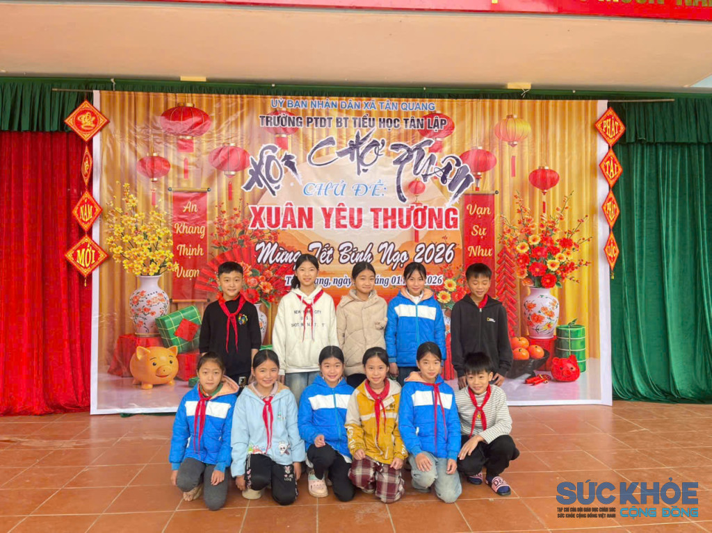 Xuân yêu Thương tại trường PTDTBT tiểu học Tân Lập ( ảnh: ĐT)