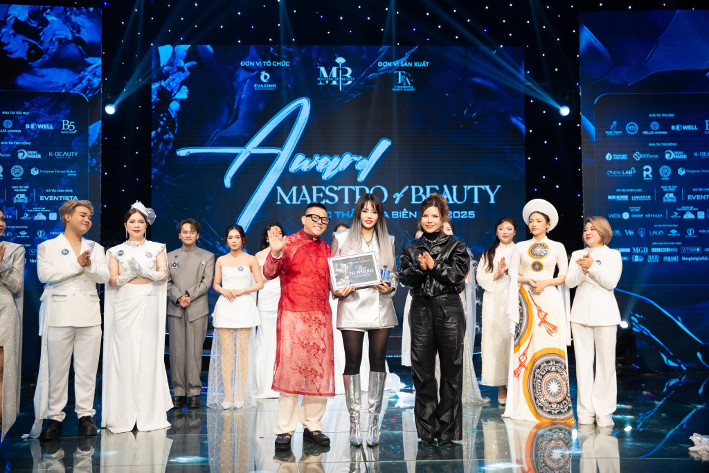 Hà Vy đồng thời giành giải thưởng Thí sinh có kỹ thuật tốt nhất Maestro of Beauty 2025 (Ảnh: BTC)