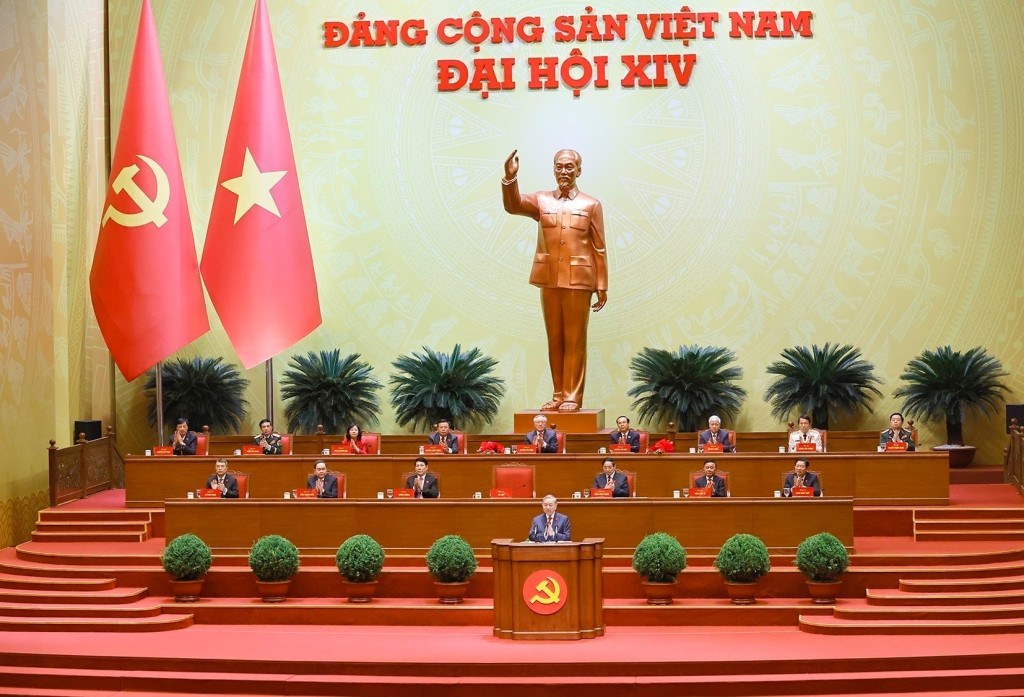 Tổng Bí thư Tô Lâm phát biểu bế mạc Đại hội đại biểu toàn quốc lần thứ XIV của Đảng (Ảnh: TL)
