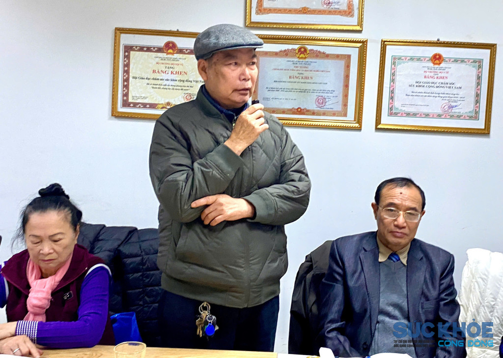 Ông Hoàng Trọng Bình, Chi hội Hoa Xuân phát biểu 