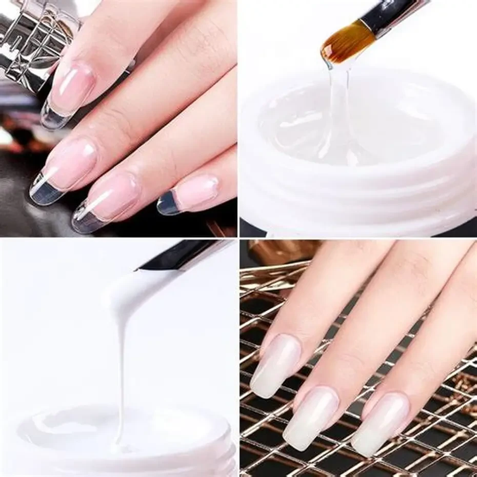 Keo dán móng tay giả giúp cố định móng nhanh chóng nhưng tiềm ẩn nguy cơ làm móng yếu nếu sử dụng thường xuyên. (Ảnh: Sưu tầm)