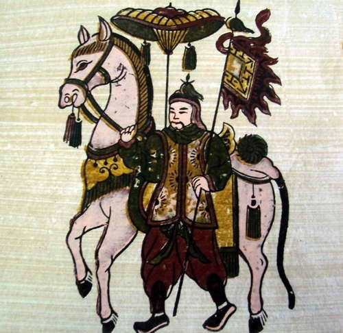 Bức “Ngựa hồng” - tranh dân gian Đông Hồ