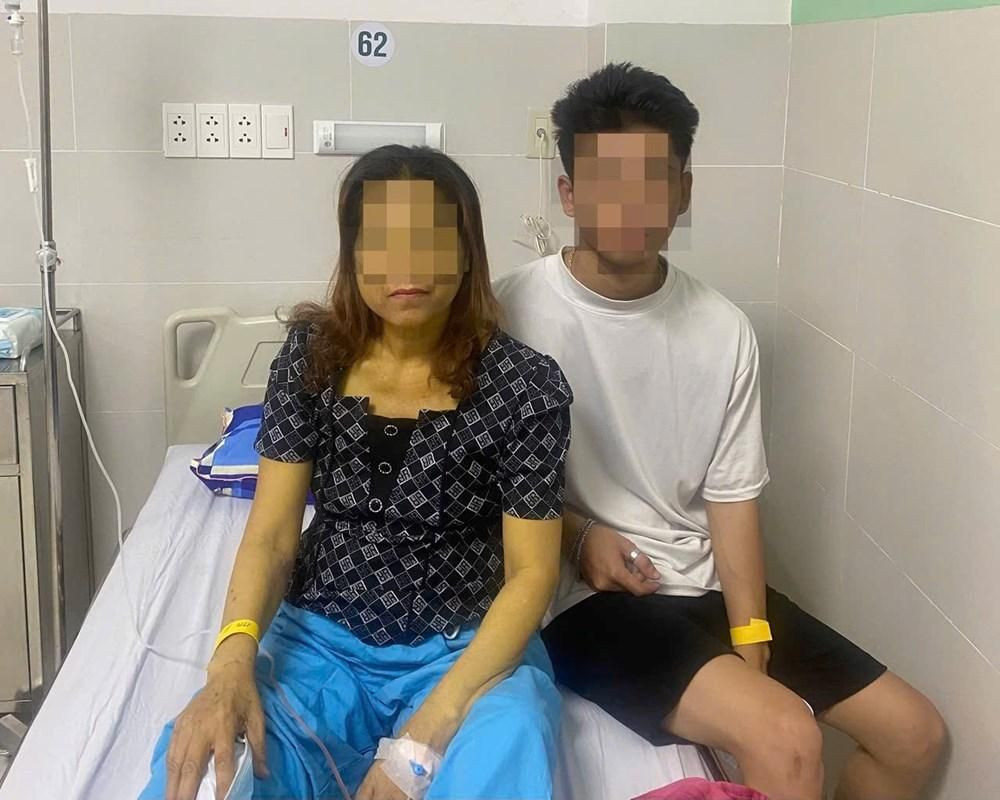 Hình ảnh người bệnh suy gan cấp với triệu chứng vàng da, hội chứng não gan và người con trai hiến gan (Ảnh: BVCC)