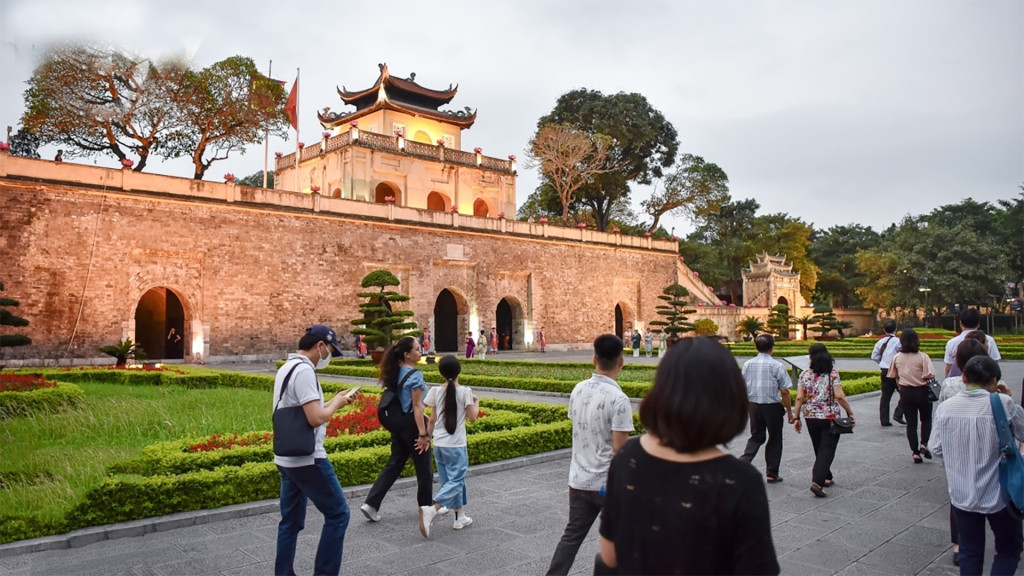 Du khách tham quan Hoàng Thành Thăng Long, Hà Nội. Ảnh minh họa (Ảnh: TL)