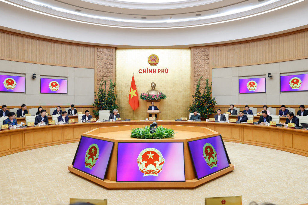 Thủ tướng Chính phủ Phạm Minh Chính chủ trì họp Thường trực Chính phủ đánh giá tình hình Tết Nguyên đán Bính Ngọ 2026 và triển khai các nhiệm vụ trọng tâm sau Tết (Ảnh: VGP/Nhật Bắc)