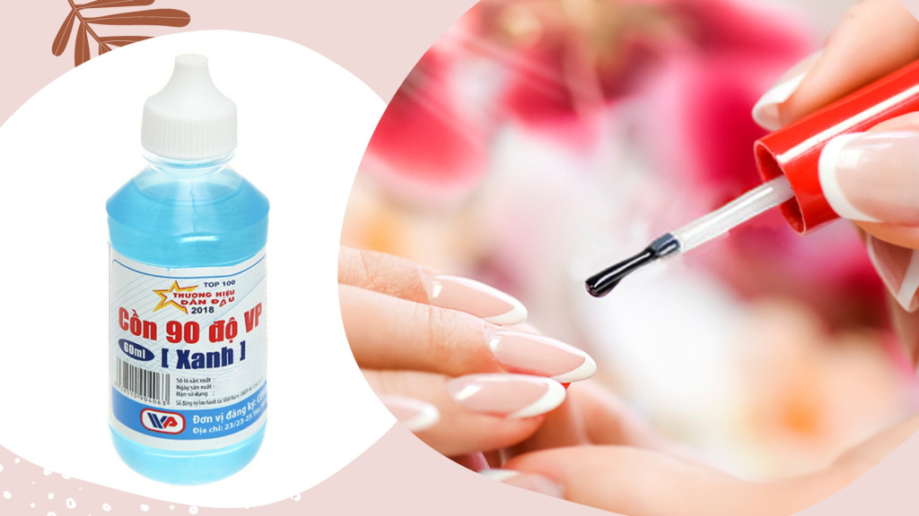 Dùng cồn 90 độ tẩy sơn gel (Ảnh: Sưu tầm)
