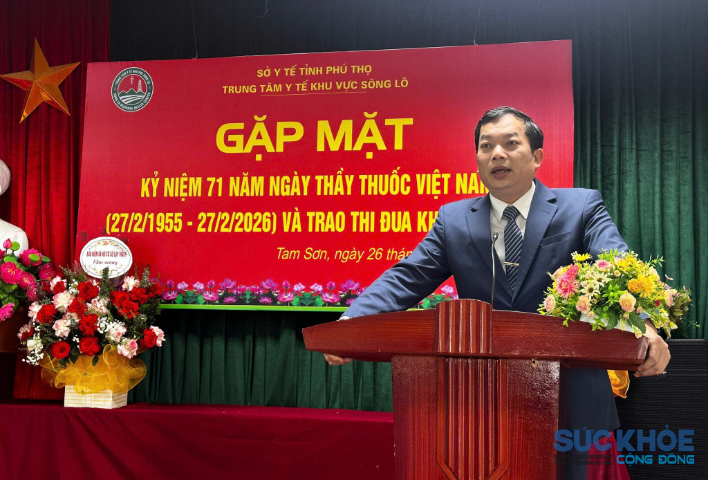Nguyễn Tuấn Minh – Giám đốc Trung tâm – đã ôn lại chặng đường 71 năm xây dựng và phát triển đầy tự hào của ngành y tế Việt Nam (ảnh: ĐT)