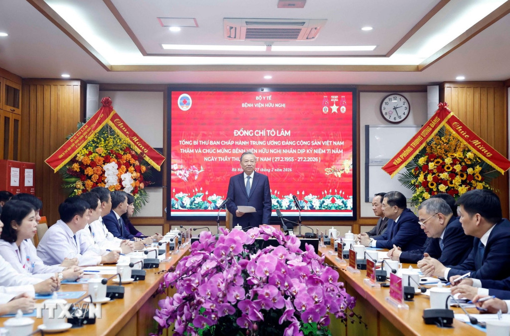 Tổng Bí thư Tô Lâm phát biểu (Ảnh: Thống Nhất/TTXVN)