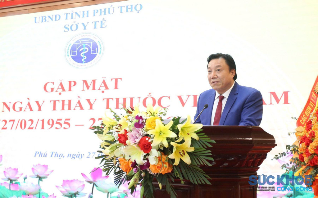 Phó Chủ tịch UBND tỉnh Nguyễn Huy Ngọc phát biểu tại buổi gặp mặt (ảnh: ĐT)