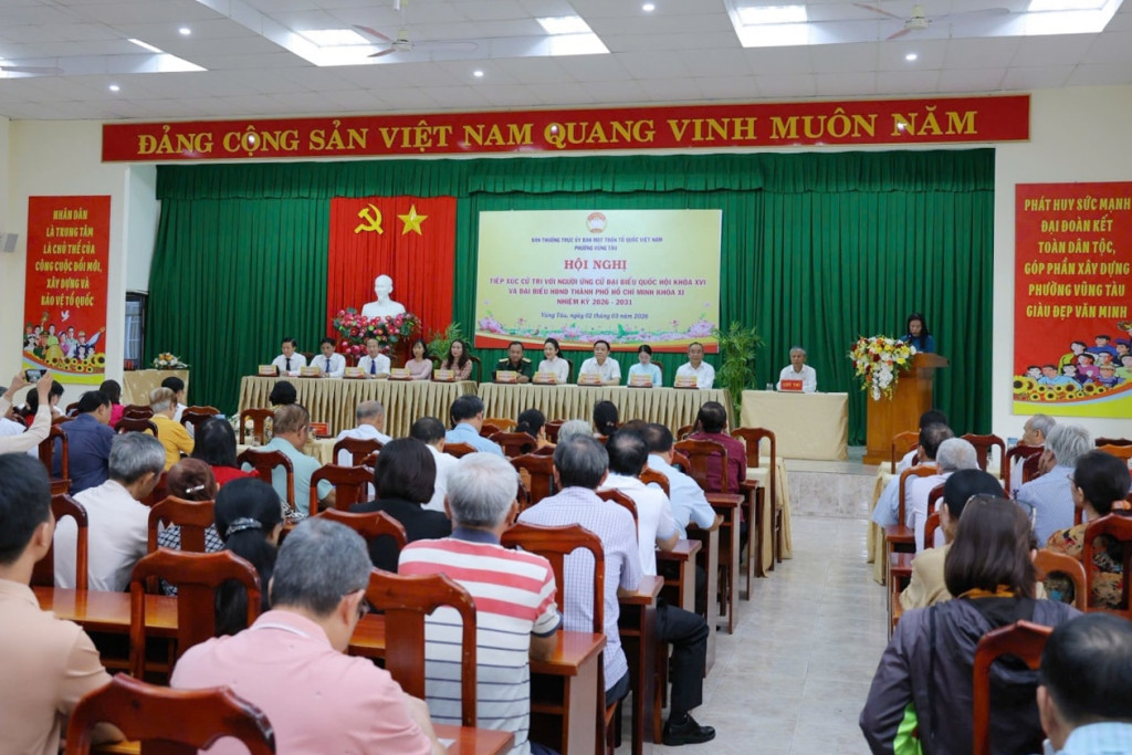 Hội nghị tiếp xúc cử tri với các ứng cử viên đại biểu Quốc hội Khóa XVI và đại biểu HĐND TP. Hồ Chí Minh tại phường Vũng Tàu vừa diễn ra ngày 2/3