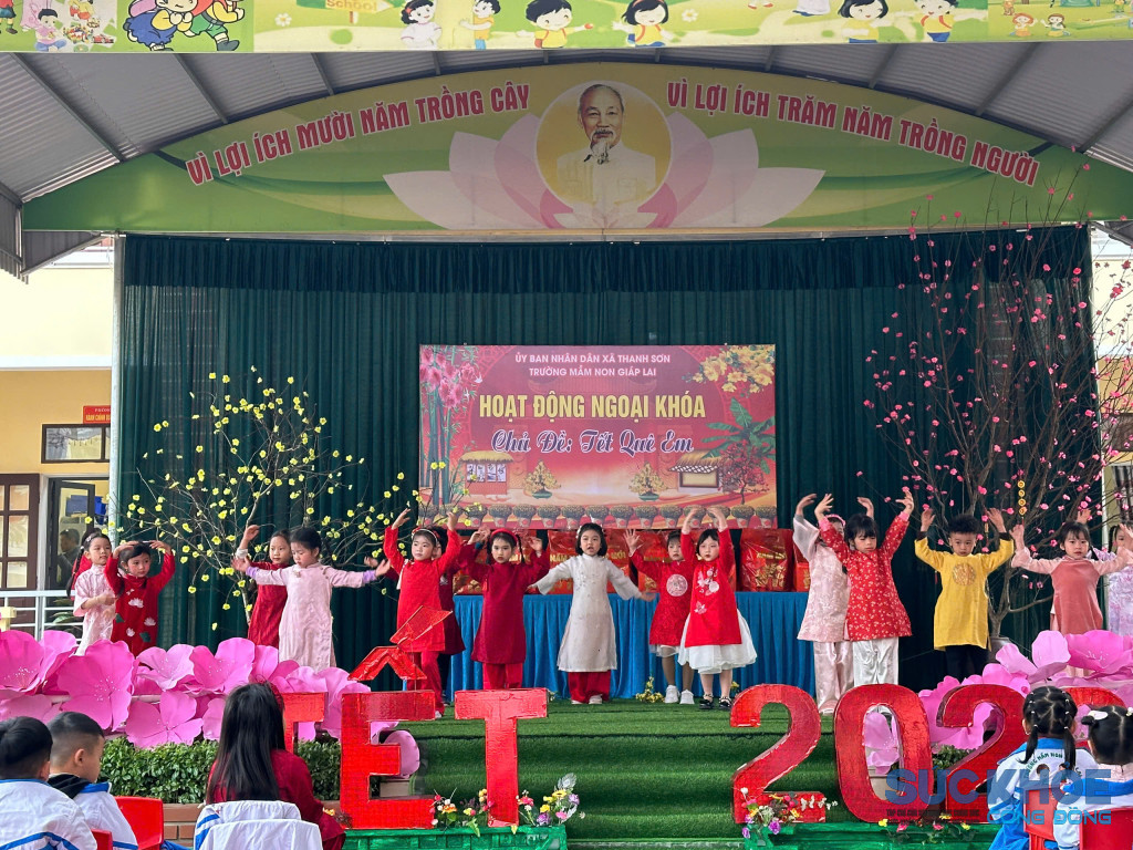 Hoạt động ngoại khóa của học sinh Trường mầm non Giáp Lai ( ảnh: TL) 