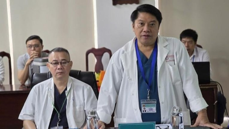 Tiến sĩ, bác sĩ Trần Đình Vinh thông tin về các ca bệnh (Ảnh: BVCC)