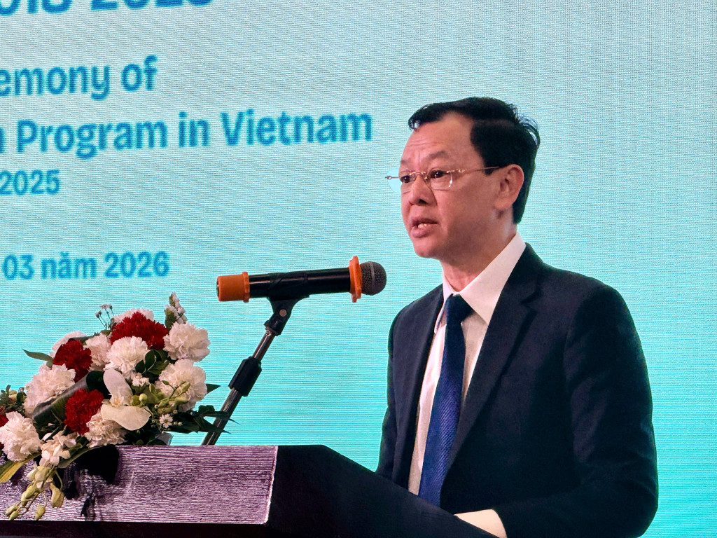 Thứ trưởng Bộ Y tế PGS.TS. Nguyễn Tri Thức phát biểu khai mạc hội nghị (Ảnh: Hải Yến)