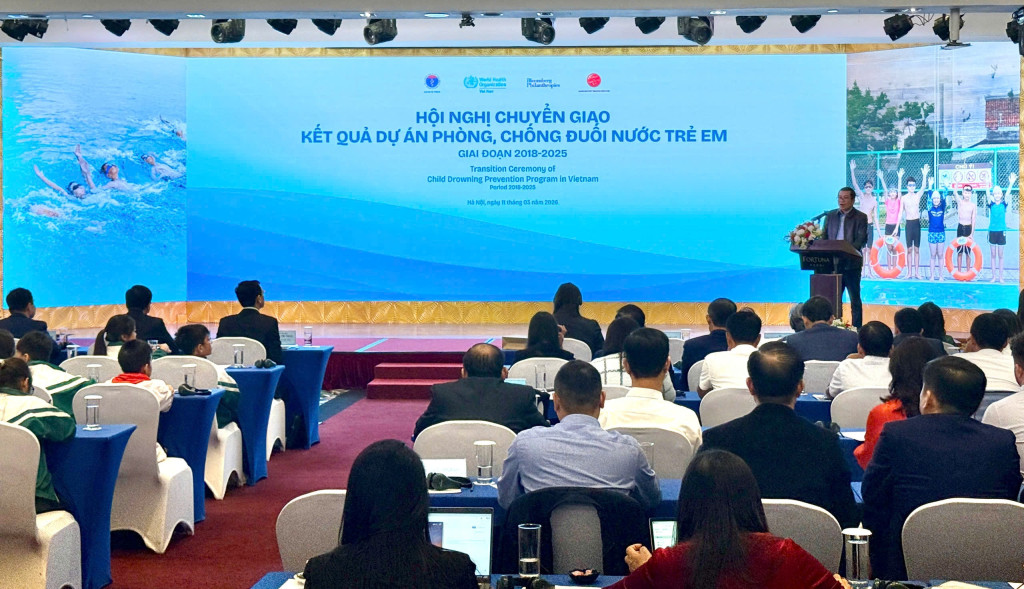 Hội nghị chuyển giao Dự án phòng, chống đuối nước trẻ em giai đoạn 2018 - 2025 (Ảnh: Hải Yến)