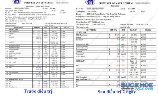 Kết quả xét nghiệm của người bệnh C (ảnh: TL)