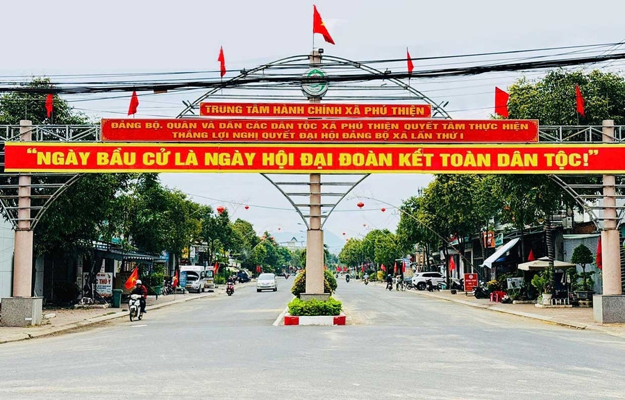 Xã Phú Thiện đẩy mạnh công tác tuyên truyền về bầu cử (Ảnh: Nhật Trường)