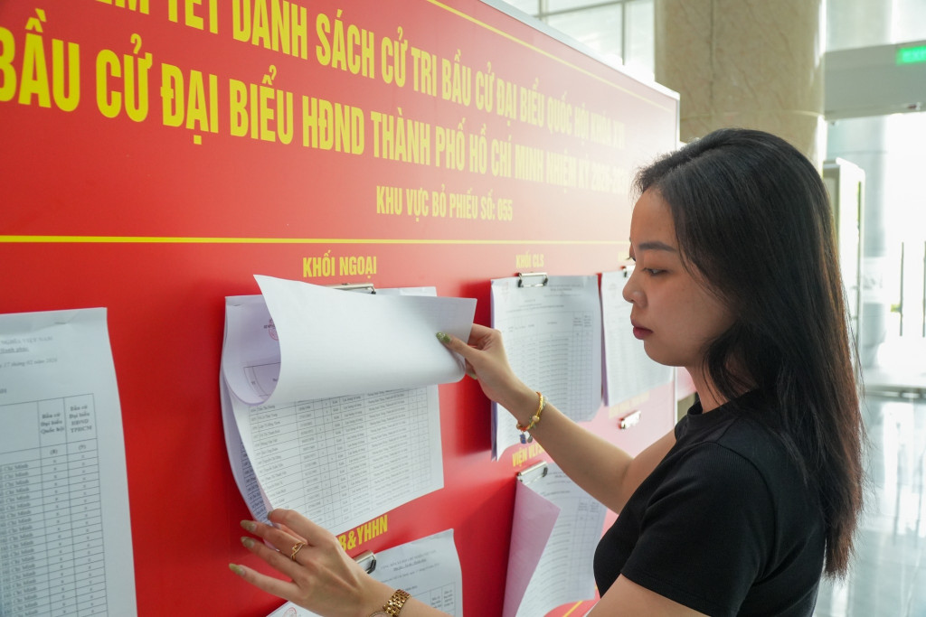 Bệnh viện niêm yết danh sách cử tri cùng danh sách những người ứng cử đại biểu Quốc hội khóa XVI và đại biểu HĐND TP.HCM nhiệm kỳ 2026-2031 (Ảnh: BVCC)
