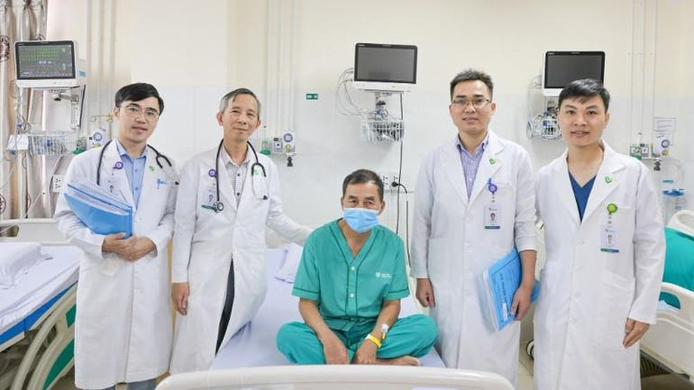 Bệnh nhân B.H.T. trước khi được xuất viện (Ảnh: BVCC)