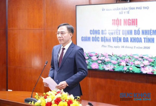 TS. BS Lê Hồng Trung – Bí thư Đảng ủy – Giám đốc Sở Y tế phát biểu tại hội nghị (ảnh: Đình Thơm)