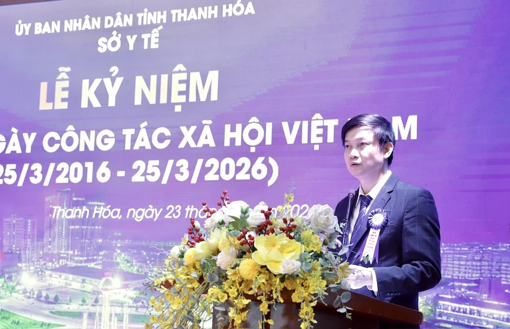 TS.BS Lê Văn Cường - Giám đốc Sở Y tế, phát biểu khai mạc buổi lễ
