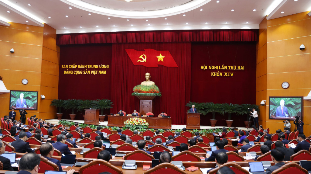 Tổng Bí thư Tô Lâm phát biểu khai mạc Hội nghị (Ảnh VGP/Đức Tuân)