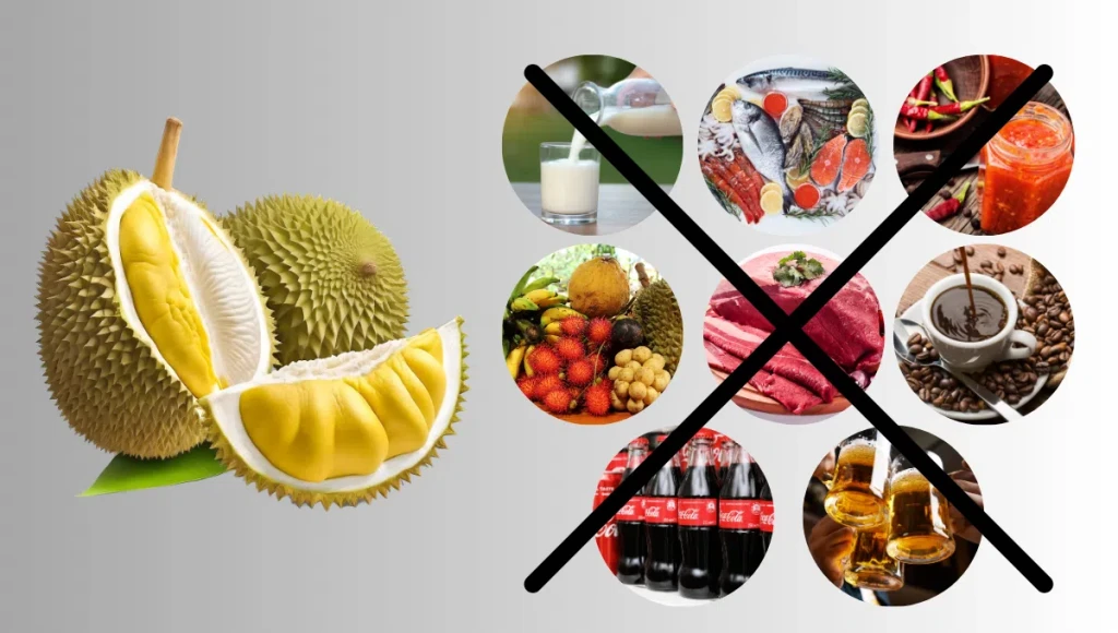 Những thực phẩm không nên ăn cùng sầu riêng (Ảnh: Sưu tầm0