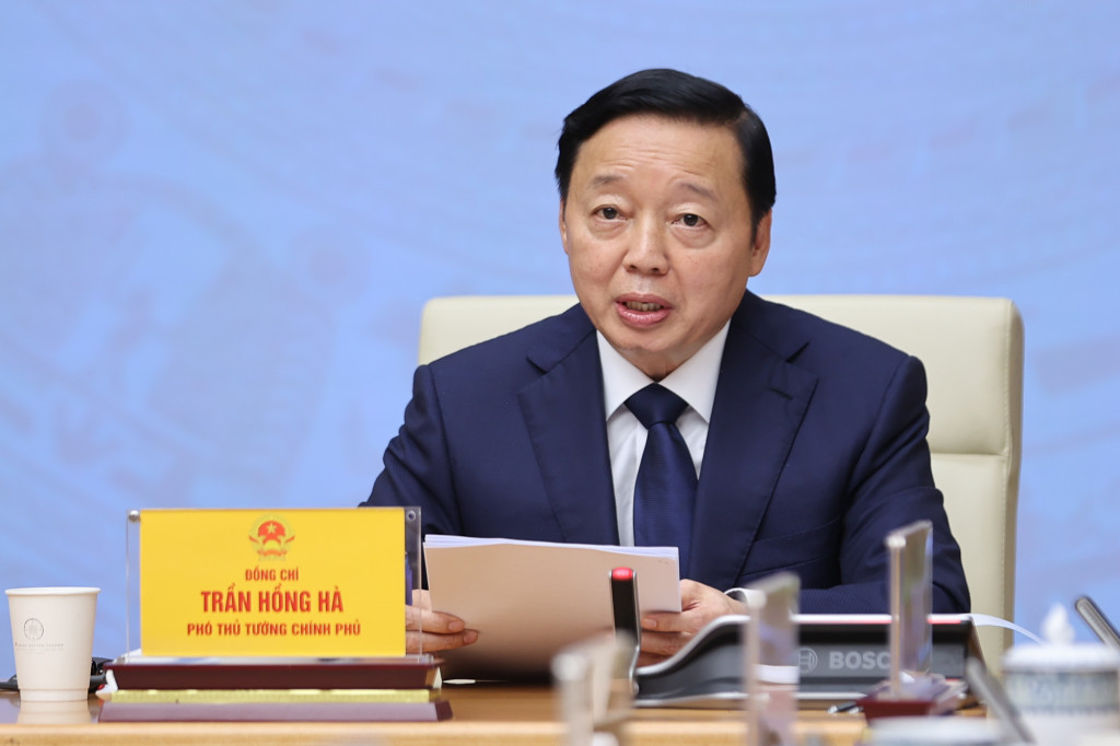 Phó Thủ tướng Trần Hồng Hà phát biểu tại Hội nghị (Ảnh: VGP/Nhật Bắc)