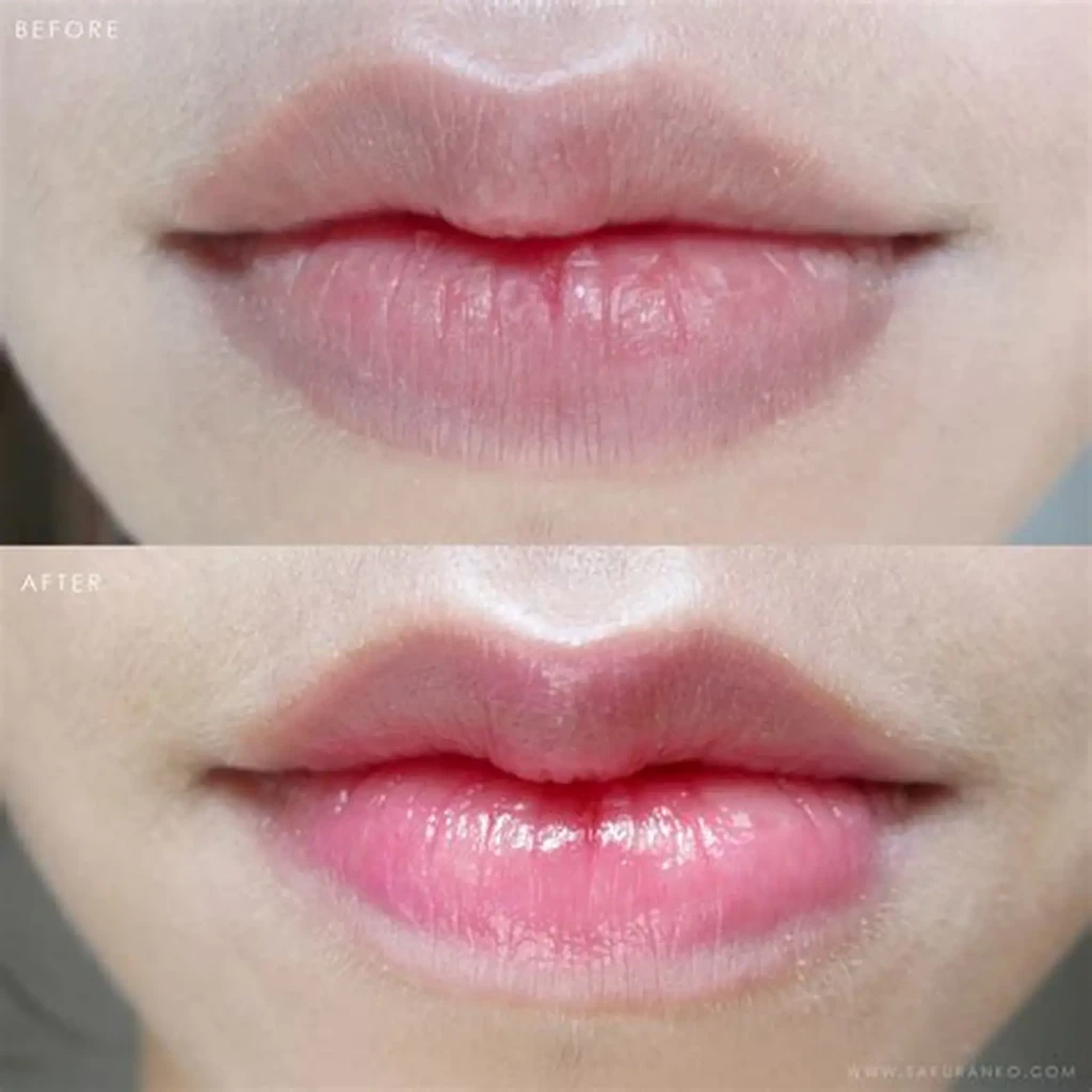 Khử thâm môi giúp cải thiện sắc tố, mang lại đôi môi hồng hào và đều màu hơn. (Ảnh: Sưu tầm)