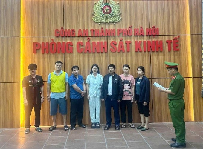 Các đối tượng trong đường dây (Ảnh: BCA)