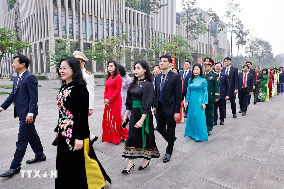 Đại biểu Quốc hội dự khai mạc Kỳ họp thứ nhất, Quốc hội khóa XVI. (Ảnh: Doãn Tấn/TTXVN)