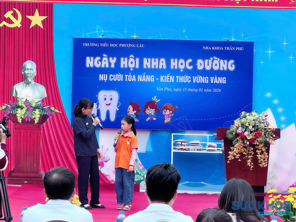 Học sinh tham gia phần hỏi đáp về vấn đề bảo vệ răng miệng (ảnh:TL)