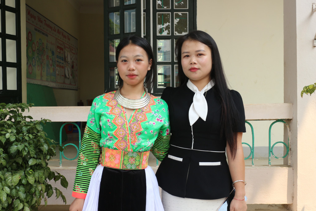 Cô Lò Thị Nga và học trò Và Thị Thuỷ