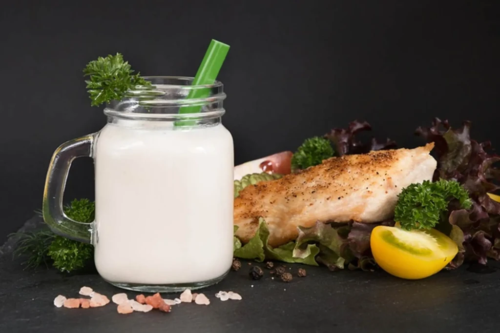 Sinh tố ức gà yến mạch (Ảnh: Sưu tầm)