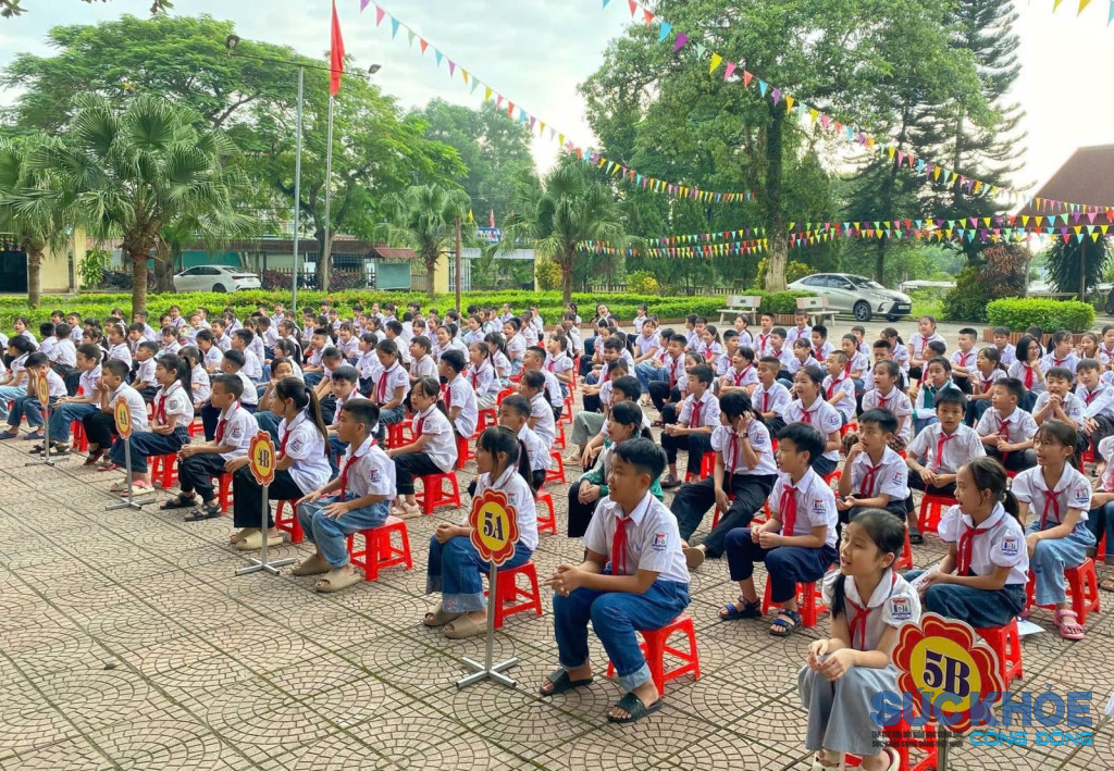 Buổi sinh hoạt của học sinh Trường tiểu học Lâm Lợi (ảnh: TL)