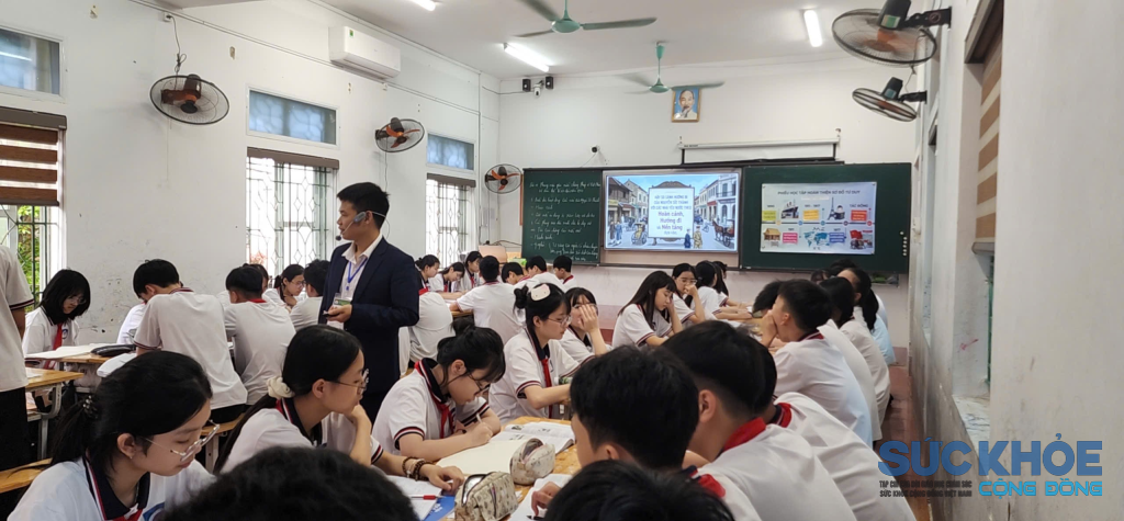 Giờ học của thầy và trò trường THCS Liên Hoa (ảnh: TL)
