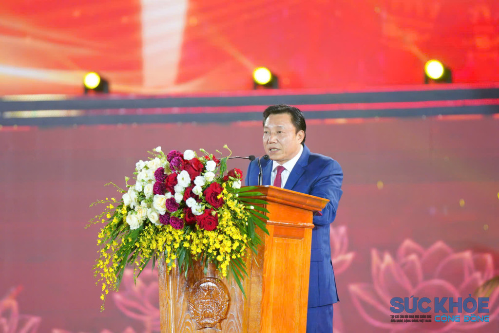 GS. Nguyễn Huy Ngọc, Phó Chủ tịch UBND tỉnh Phú Thọ  phát biểu tại buổi lễ (ảnh:TL)