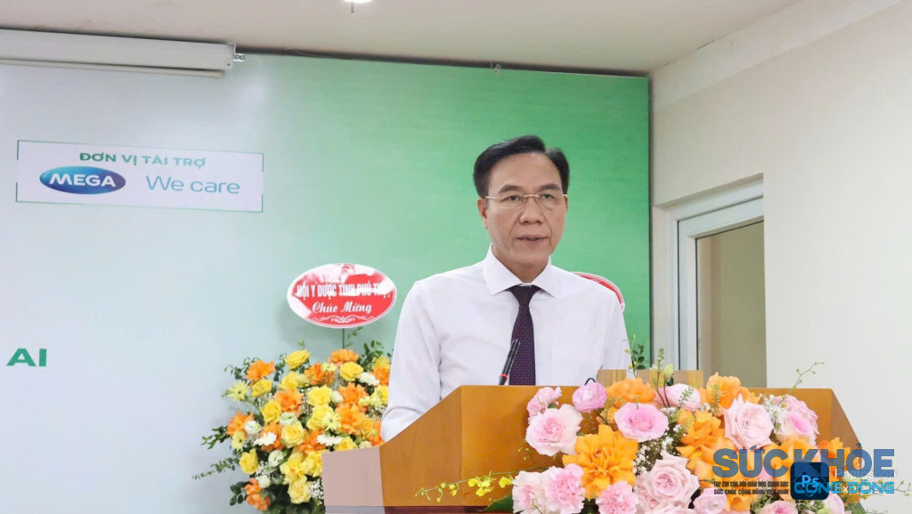 TTƯT.TS.BS Lê Hồng Trung, Giám đốc sở Y tế tỉnh Phú Thọ phát biểu tại hội thảo (ảnh:ĐT)