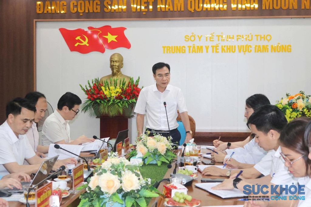 TS. Lê Hồng Trung, Giám đốc Sở Y tế phát biểu tại buổi làm việc (ảnh: TL)