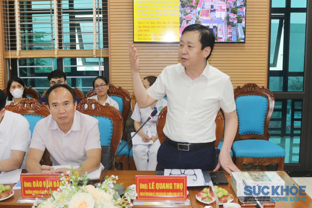 TS. Lê Quang Thọ, Phó GĐ sở Y tế phát biểu tại buổi làm việc (ảnh:TL)