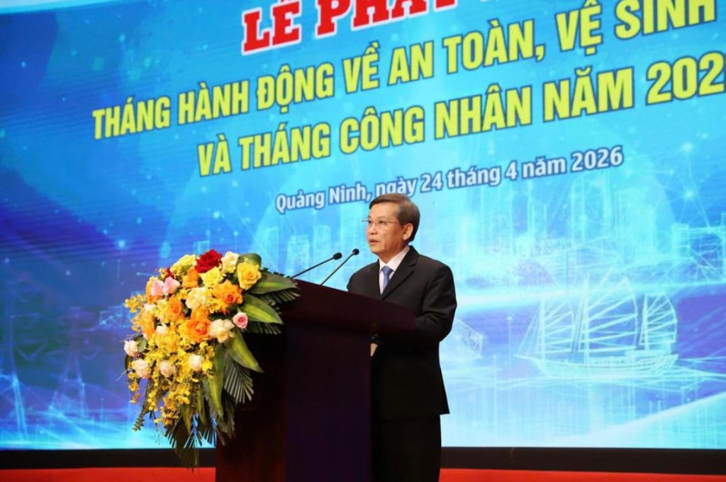 Ông Lê Minh Trí - Ủy viên Bộ Chính trị khóa XIV, Bí thư Trung ương Đảng khóa XIV, Trưởng Ban Nội chính Trung ương phát biểu tại sự kiện