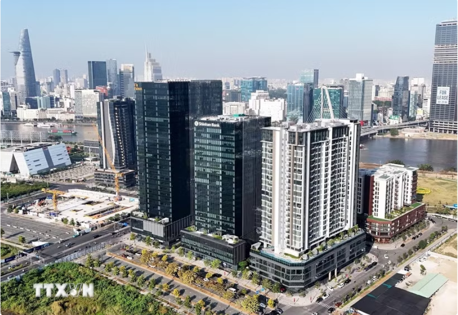Một góc Thành phố Hồ Chí Minh phát triển hiện đại. (Ảnh: Hồng Đạt/TTXVN)