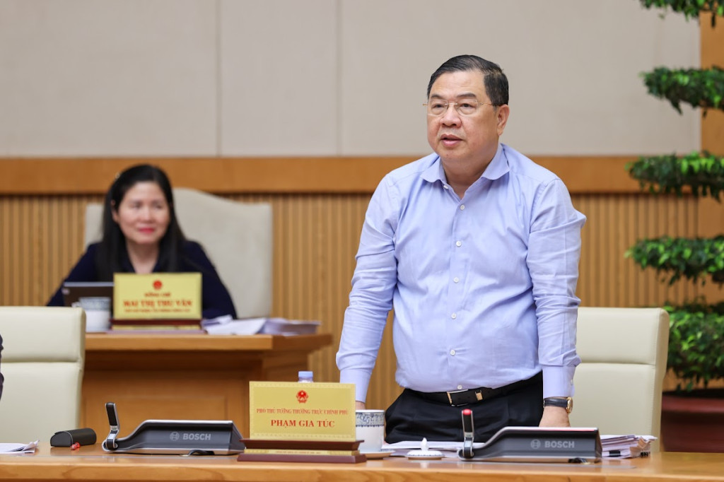Phó Thủ tướng Thường trực Chính phủ Phạm Gia Túc phát biểu (Ảnh: VGP/Nhật Bắc)