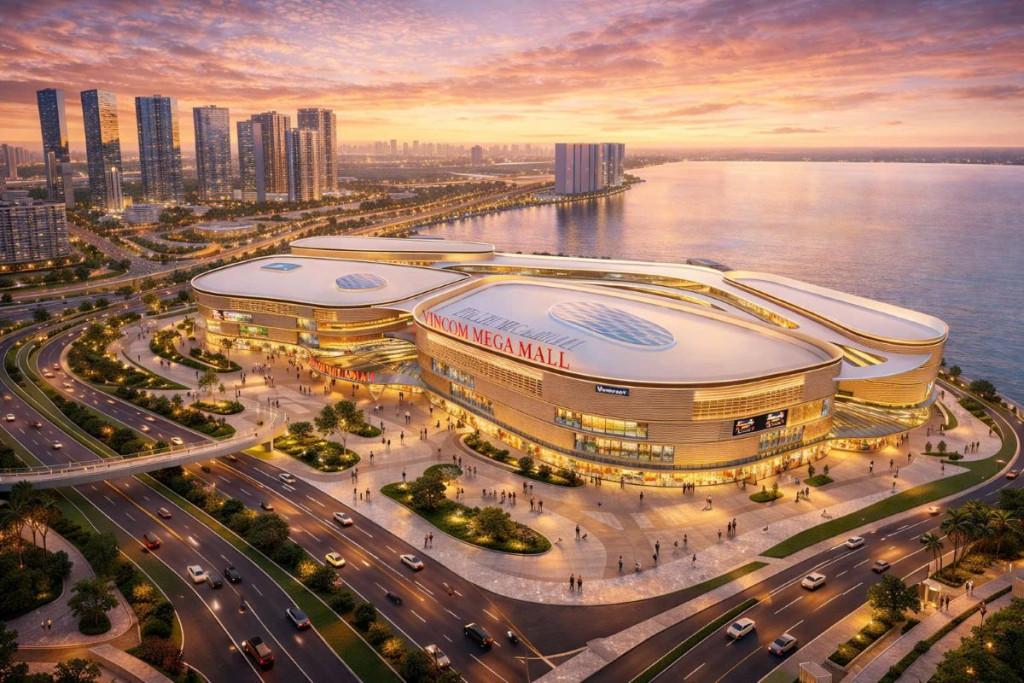 Tổ hợp giải trí, mua sắm, ẩm thực đa trải nghiệm Vincom Mega Mall.