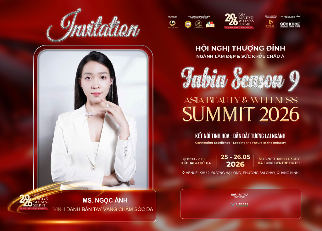 FABIA Season 9, Ms. Ngọc Ánh được vinh danh “Bàn tay vàng Chăm sóc da” tại Asia Beauty & Wellness Summit 2026 (Ảnh: BTC)