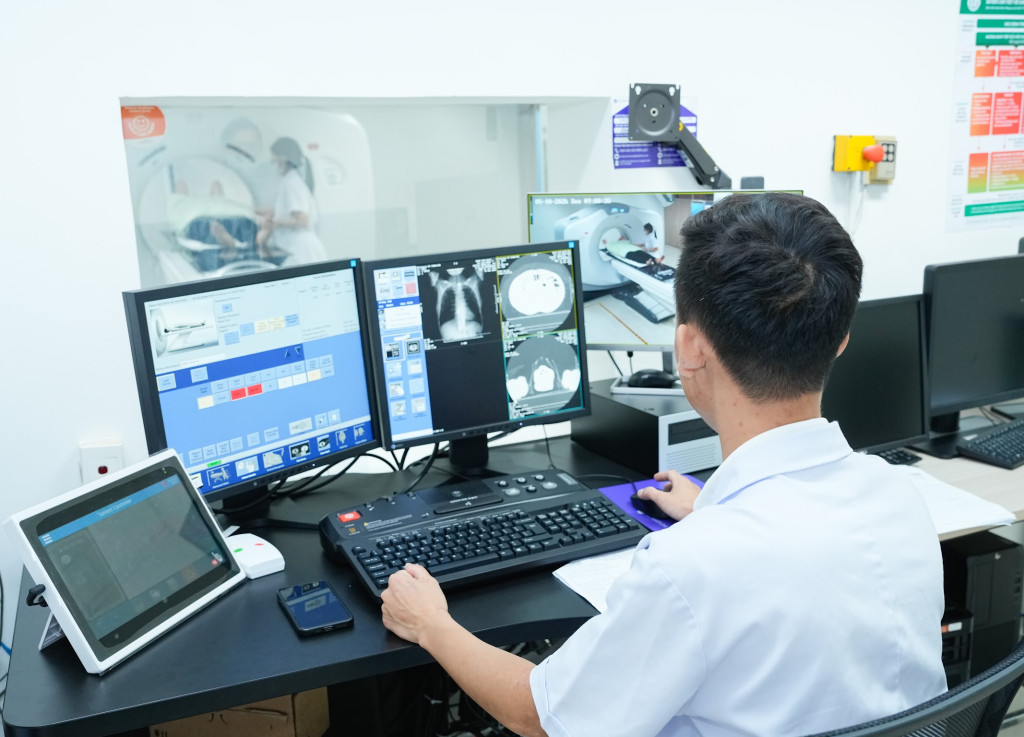 Ứng dụng công nghệ AI để quản lý các nốt phổi (Ảnh: BVCC)