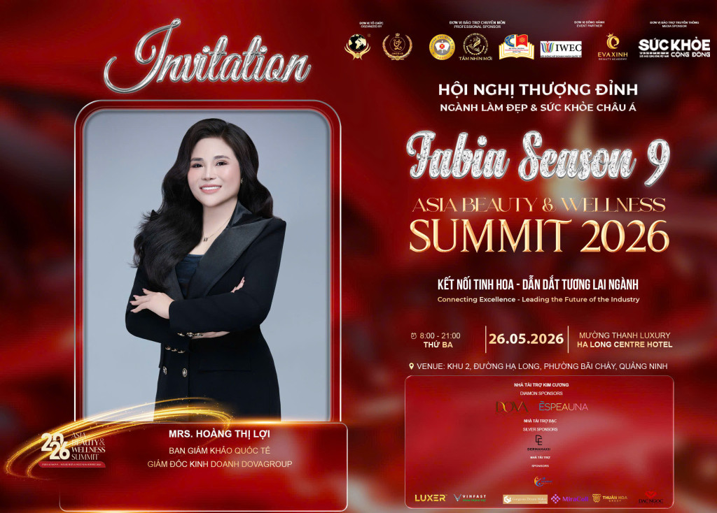 Hoàng Thị Lợi được vinh danh thành viên Ban Giám khảo quốc tế tại FABIA Season 9 - Asia Beauty & Wellness Summit 2026 (Ảnh: BTC)