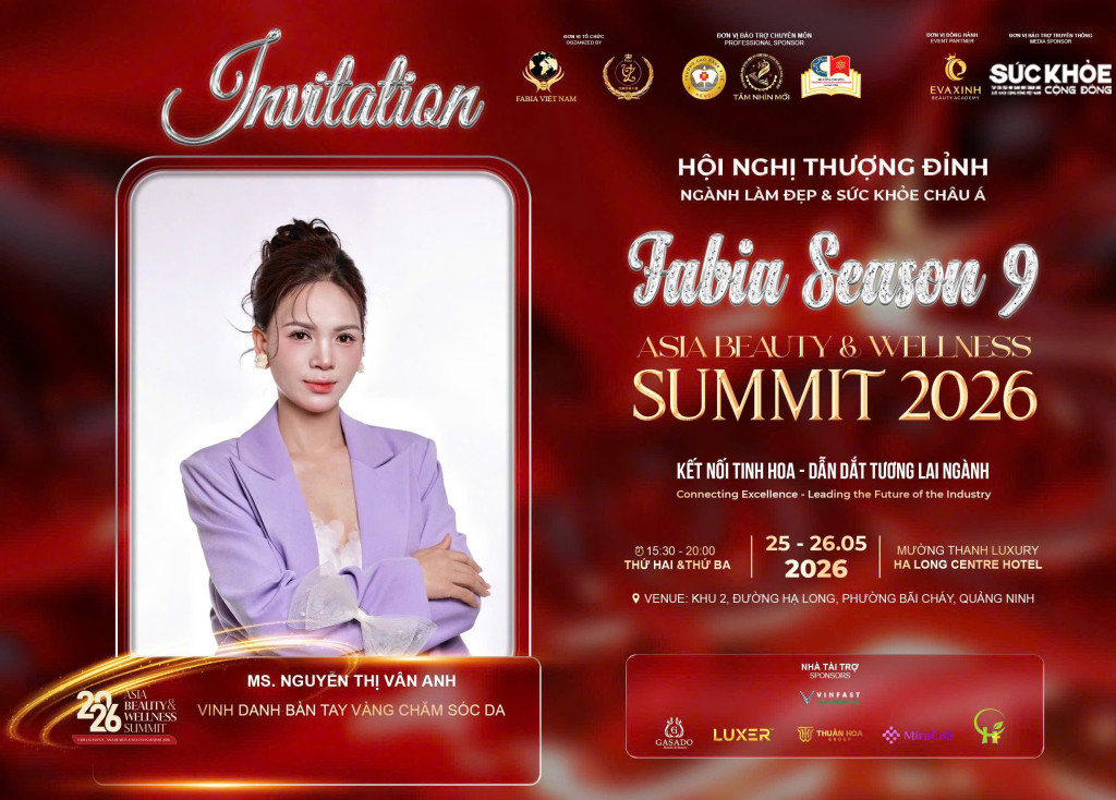 Vinh danh Ms. Nguyễn Thị Vân Anh tại FABIA Season 9 - Asia Beauty & Wellness Summit 2026 (Ảnh: BTC)