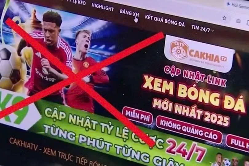 iao diện website bóng đá lậu thuộc hệ thống Cakhia TV