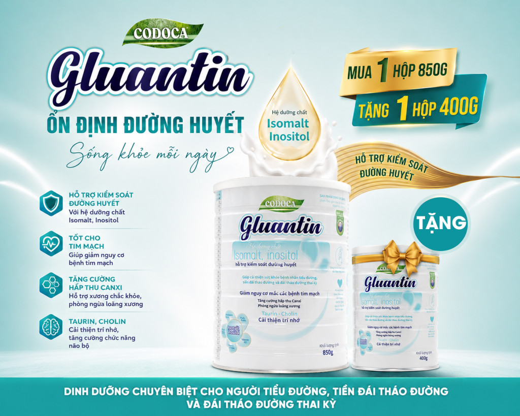Codoca Gluantin đồng hành cùng khách hàng ổn định đường huyết. 
